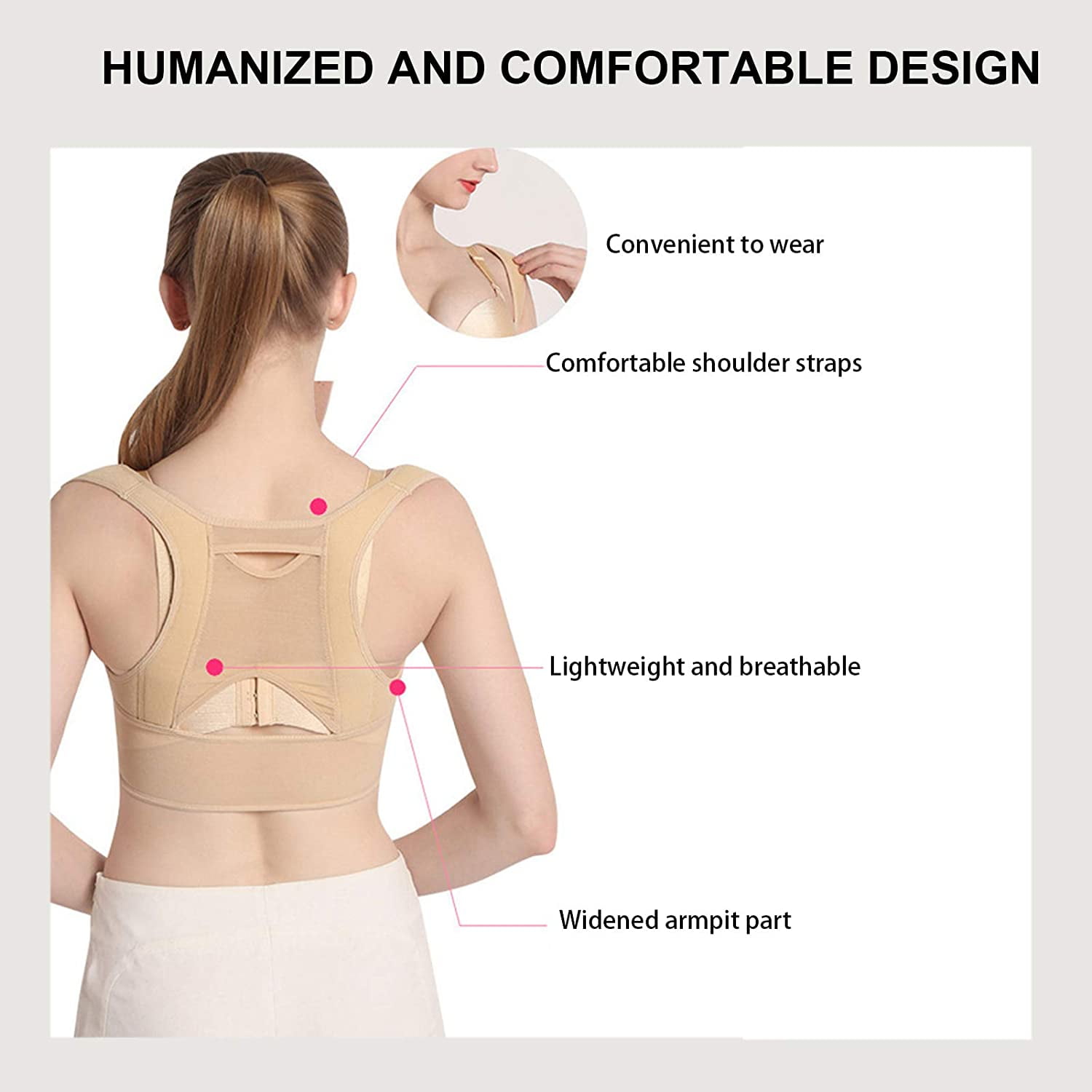Details about   Adjustable Shoulder Back Breast Posture Corrector Chest Brace Support Bra Shaper